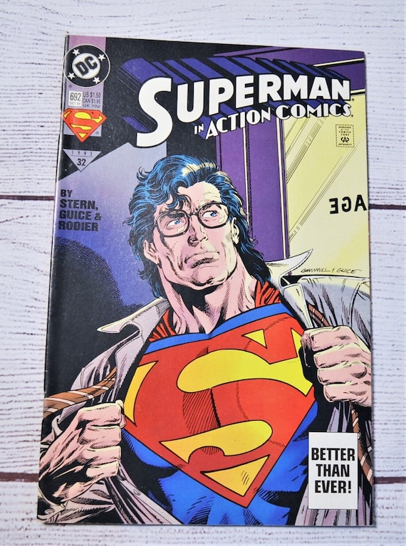 Vintage Superman Comic Book October 1993 Number 692 Action Vintage Superman Comic Book October 1993 Number 692 Action