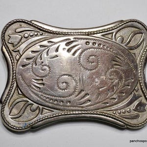 Vintage Ornate Silver-Tone Belt Buckle s-l400.jpg main image 3