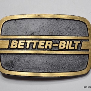 Vintage BETTER BILT Belt Buckle Brass Metal Agricultural Gardening Products Advertising Cowboy Western Mens Accessory PanchosPorch