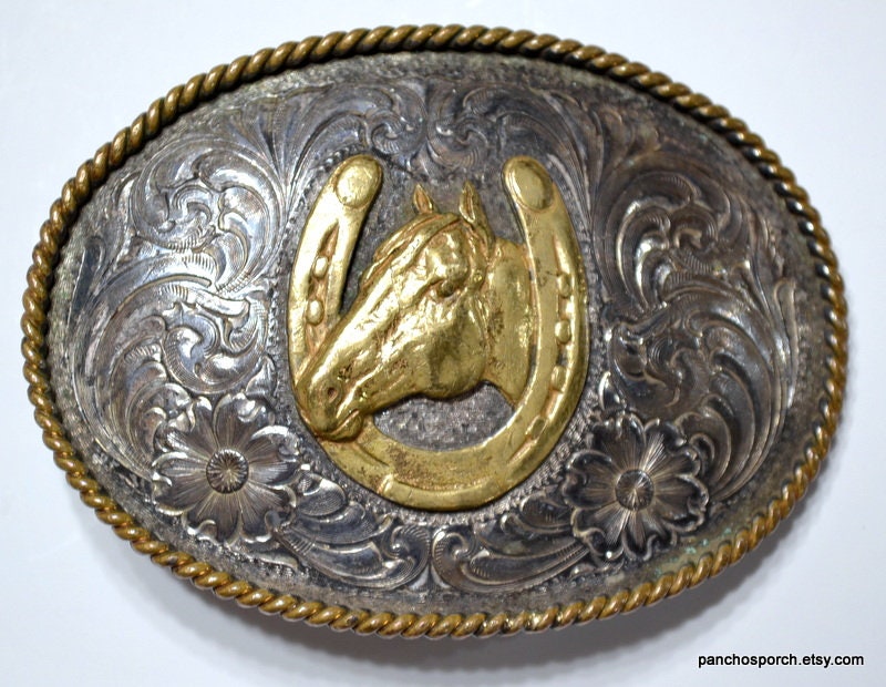 Montana Silversmiths Buckle Monogram R Silver Gold Plated Western