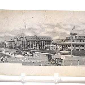 Vintage ASBURY PARK carte postale New Jersey Hotel Center 1914 carte postale souvenir souvenirs papier éphémères PanchosPorch