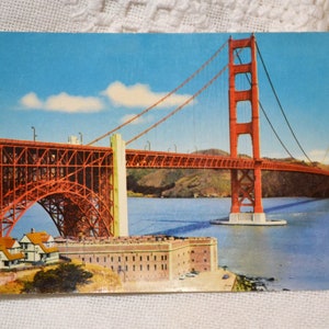 Vintage Golden Gate Bridge Postcard: San Francisco Travel Souvenir