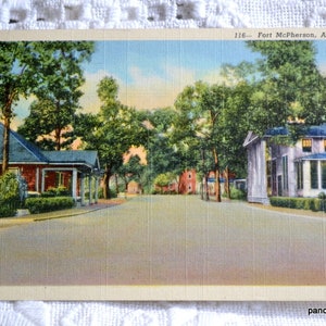 Vintage carte postale GEORGIE entrée Fort McPherson Atlanta souvenir carte postale souvenirs papier éphémères PanchosPorch