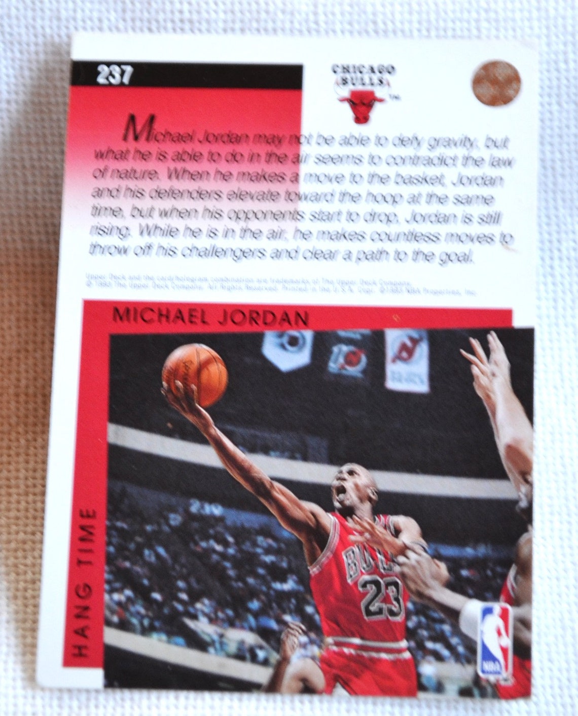 Michael Jordan 237 Basketball Card 1993 Upper Deck Trading Etsy