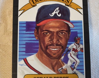 GERALD PERRY No 22 Donruss Diamond King Baseball Card 1988 Mlb Atlanta Collectible Vintage Sport Sammelkarte Erinnerungsstücke PanchosPorch