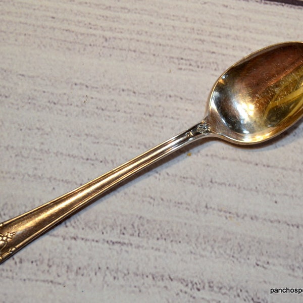 Vintage Her Majesty Tablespoon Soup Spoon Tarnished Silver Plate 1847 Rogers 1931 Flatware Silverware PanchosPorch