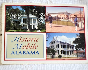 Carte postale vintage Mobile Alabama : souvenir d'un road trip américain