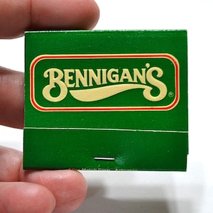 Vintage Bennigans Matchbook Restaurant Always Among Friends Advertising Tobacciana Collectible PanchosPorch