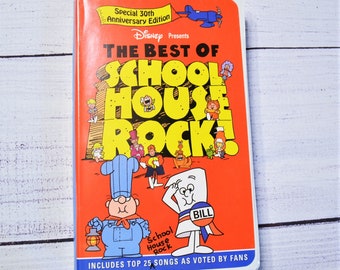 Vintage Best of School House Rock VHS Video Movie 30th Anniversary Disney Animated Cartoon Childhood Memory Tape Panchosporch