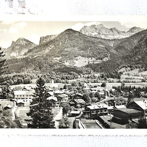 Vintage AUTRICHE carte postale Lofer gegen das Reitergebirge Mountains Salzbourg Europe carte postale souvenirs papier éphémères PanchosPorch