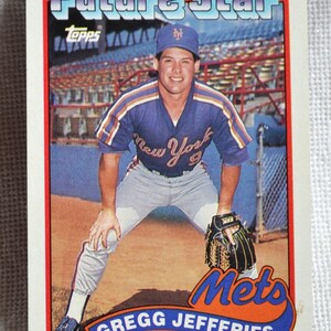 Gregg Jeffries Baseball Card No 233 Topps 1989 MLB Baseball New York Mets Vintage Trading Card Collectible Memorabilia PanchosPorch image 2
