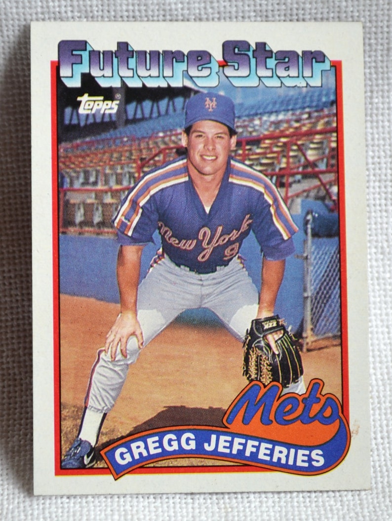 Gregg Jeffries Baseball Card No 233 Topps 1989 MLB Baseball New York Mets Vintage Trading Card Collectible Memorabilia PanchosPorch image 2