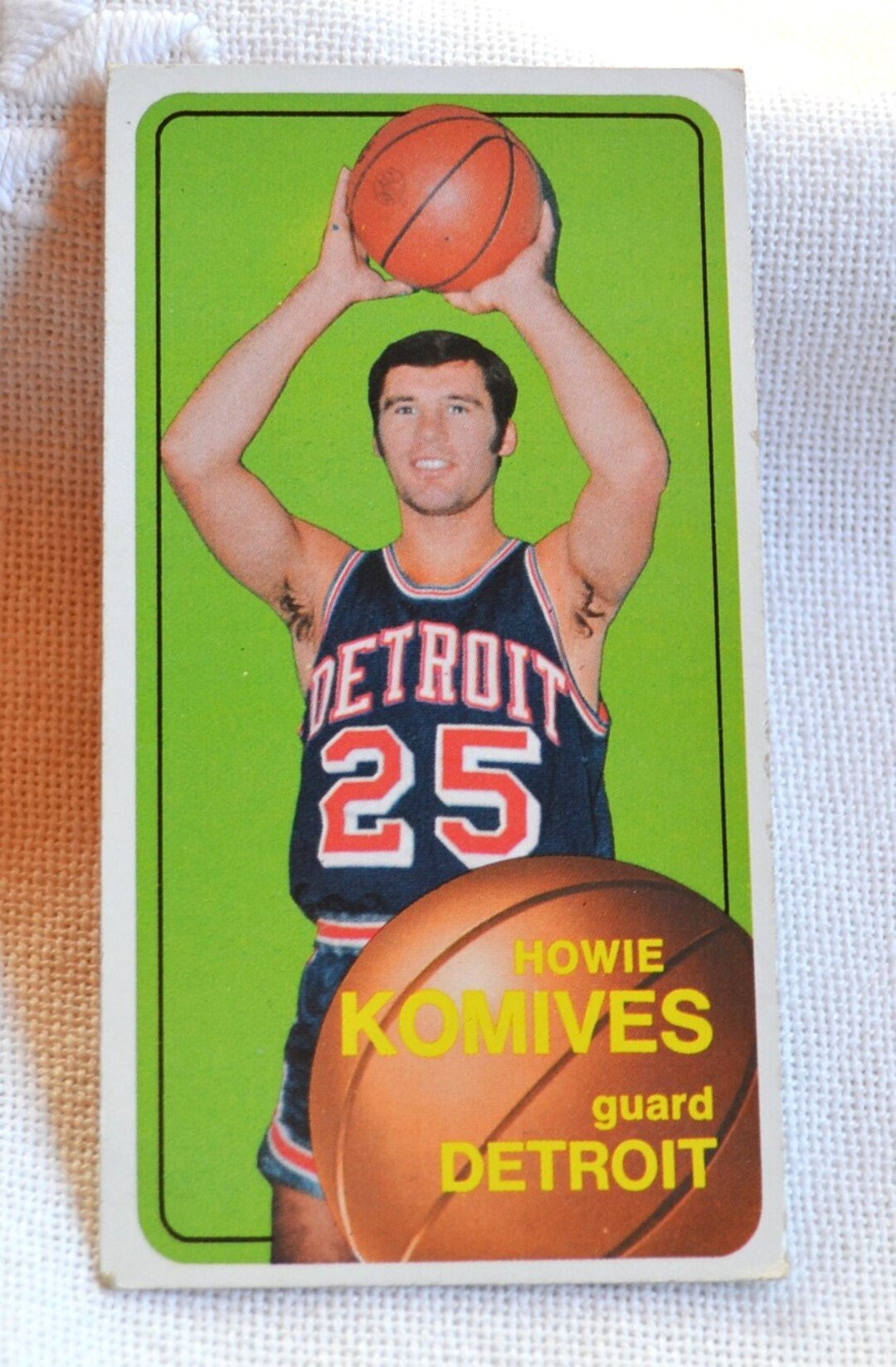 Howie Komives No 42 Basketball Card Detroit Guard 1970 Topps Etsy