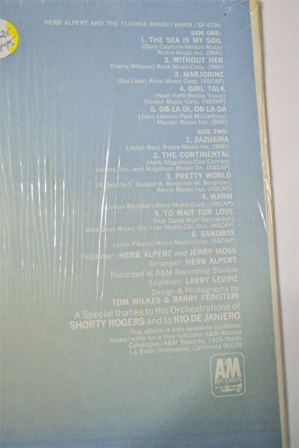 Vintage Herb Alpert Warm Record Album Tijuana Brass 1960s Etsy