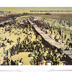 Carte postale vintage ATLANTIC CITY New Jersey Sport on the Beach Steel Pier carte postale souvenir souvenirs papier éphémères PanchosPorch