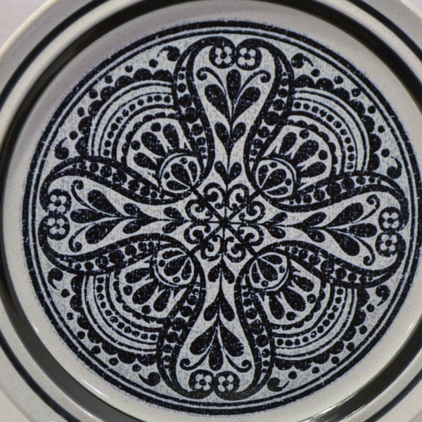 RESERVED -Three Noritake Primastone Dinner Plates Malaga Pattern Replacement Plate Stoneware Japan PanchosPorch