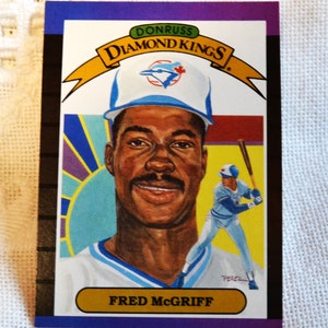 Fred McGriff 1988 Donruss Diamond Kings Baseball Card - Blue Jays MLB Vintage Collectible