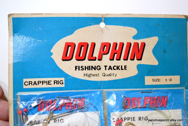 Vintage Dolphin Crappie Rigs Size 1/0 Old Fishing Tackle Display