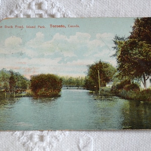 Vintage Canada carte postale 1909 Toronto Duck Pond Island Park Ontario Road Trip carte postale souvenirs papier publicitaire éphémères PanchosPorch