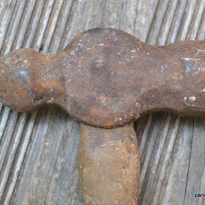 Vintage Ball Pein Hammer: Rusty Machinist Tool