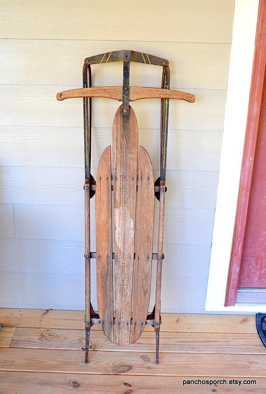 Vintage Flexible Flyer Snow Sled - Etsy