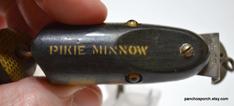 Leurre vintage Creek Chub Pikie Minnow avec Original C.C.B