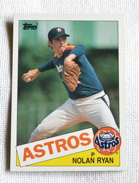 Nolan Ryan Baseball Card 1985 Topps No 760 Astros Trading Card 