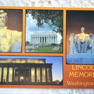 Vintage WASHINGTON DC carte postale Lincoln Memorial National Monument carte postale souvenirs tourisme papier éphémères PanchosPorch