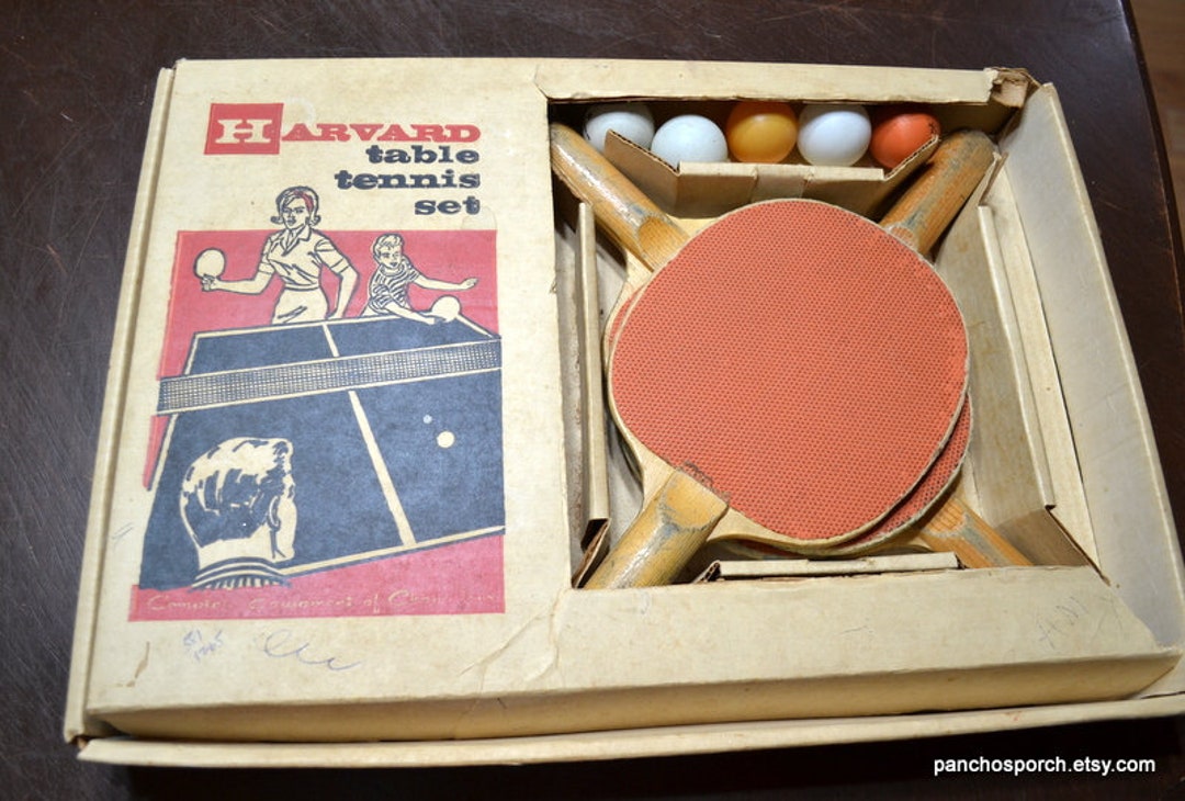Vintage HARVARD Table Tennis Set Original Box Worn Used Ping Etsy
