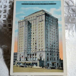 vintage TENNESSEE carte postale Knoxville Hotel Andrew Johnson carte postale souvenir souvenirs papier éphémères PanchosPorch