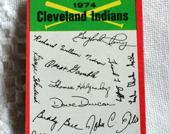 CLEVELAND INDIANS Sammelkarte 1974 Topps Team Checkliste MLB Baseball Sammlerstück Vintage Sport Memorabilia PanchosPorch