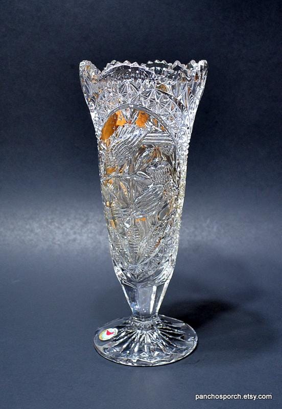 German Crystal Vase - Etsy