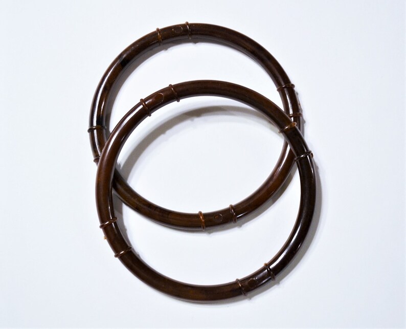 Round Brown Plastic Handbag Handles 5 Inch Purse Bag Sewing Etsy