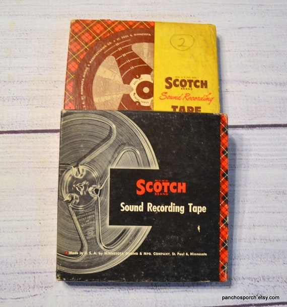 Vintage Scotch Sound Recording Tape Reels Set of 2 1950s photo image