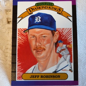 Jeff Robinson 1988 Donruss Diamond Kings Baseball Card - Detroit Tigers MLB Collectible