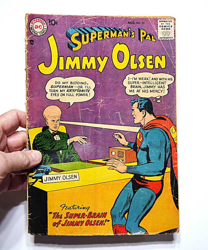 Vintage Supermans Pal Jimmy Olsen Comic Book, 1957 DC Comics No. 22 - Etsy