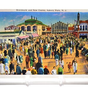 Carte postale vintage ASBURY PARK, New Jersey Boardwalk, nouveau casino, carte postale souvenir, souvenirs, papier éphémère, PanchosPorch