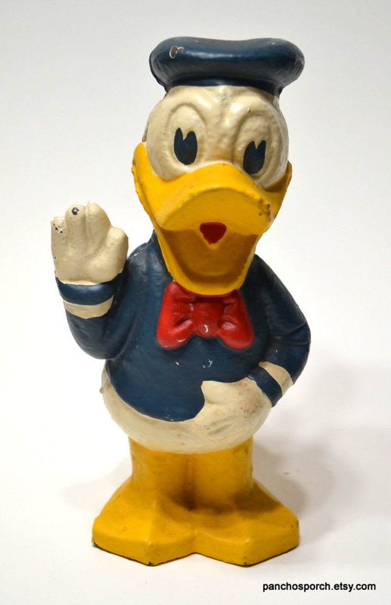 Vintage Cast Iron Duck Bank Duck in Sailor Suit Door Stop Etsy