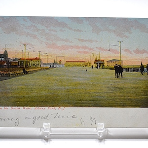 Carte postale vintage ASBURY PARK New Jersey Board Walk Scene 1906 Plage océan carte postale souvenirs souvenirs papier éphémères PanchosPorch