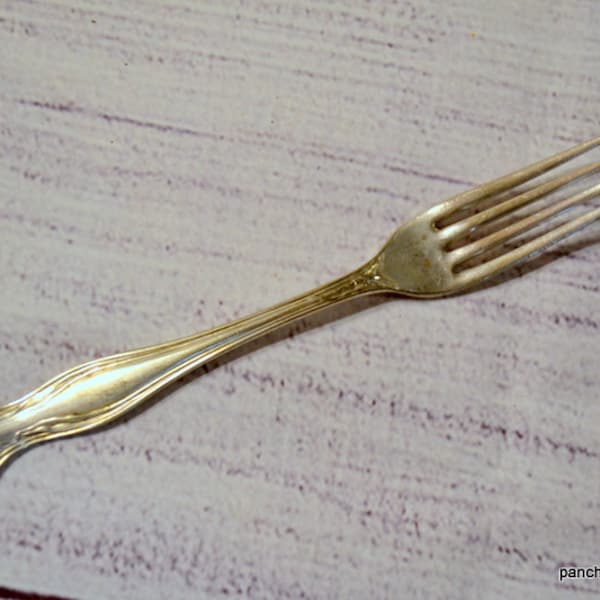 Vintage Mystic Fork Rogers Bros Tarnished Silver Plate 1903 Floral Pattern PanchosPorch