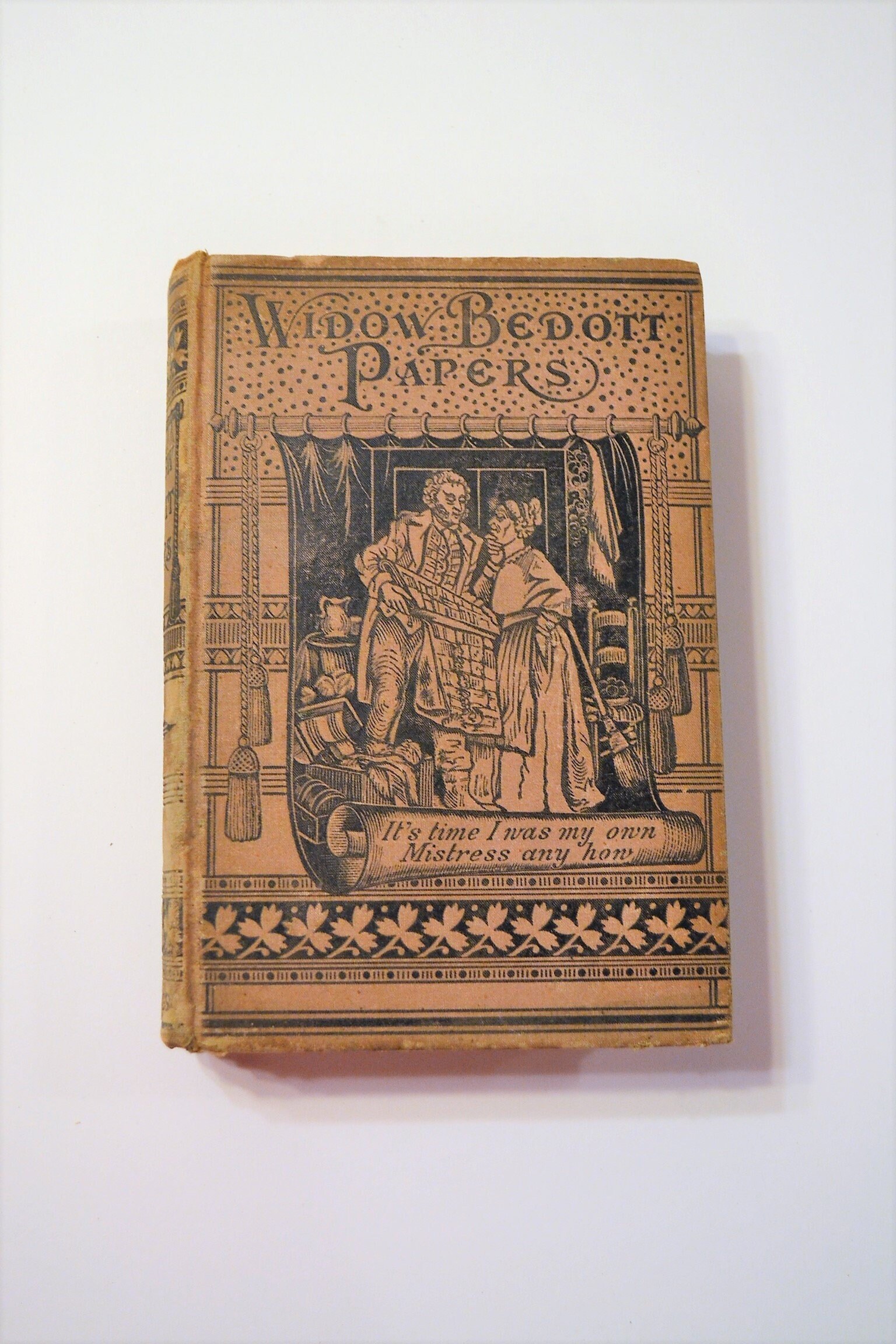 Antique Book Widow Bedott Papers 1855 Edition  by Frances Whitcher Fiction Story Hardcover Vintage Used Book Panchosporch