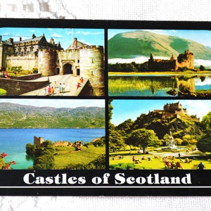 Vintage ECOSSE carte postale châteaux monuments Royaume-Uni paysage carte postale souvenirs de vacances papier éphémères PanchosPorch