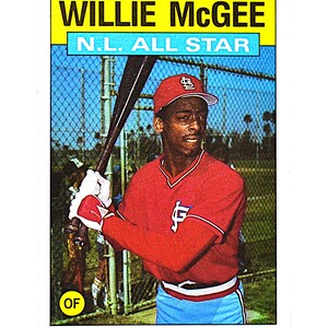 Willie McGee 1986 Topps Baseball Card: National League All-Star Vintage Sports Memorabilia