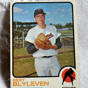 BERT BLYLEVEN 199 Baseball Card 1973 Topps Trading Card Minnesota Twins 1970s MLB Baseball Vintage Sports Memorabilia PanchosPorch