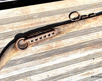Vintage Wood & Iron Horse Harness Yoke: Rustic Farmhouse Decor