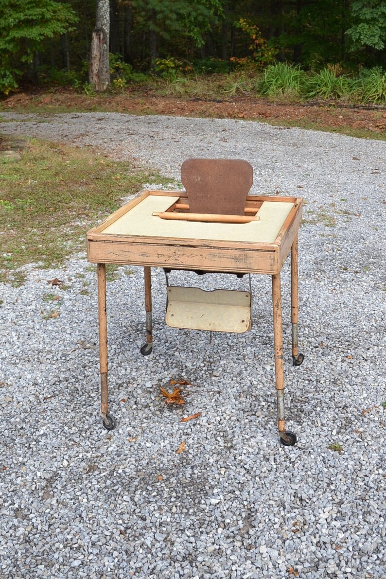 Vintage E Tenda Baby Play Activity Table Feeding Chair Image 0