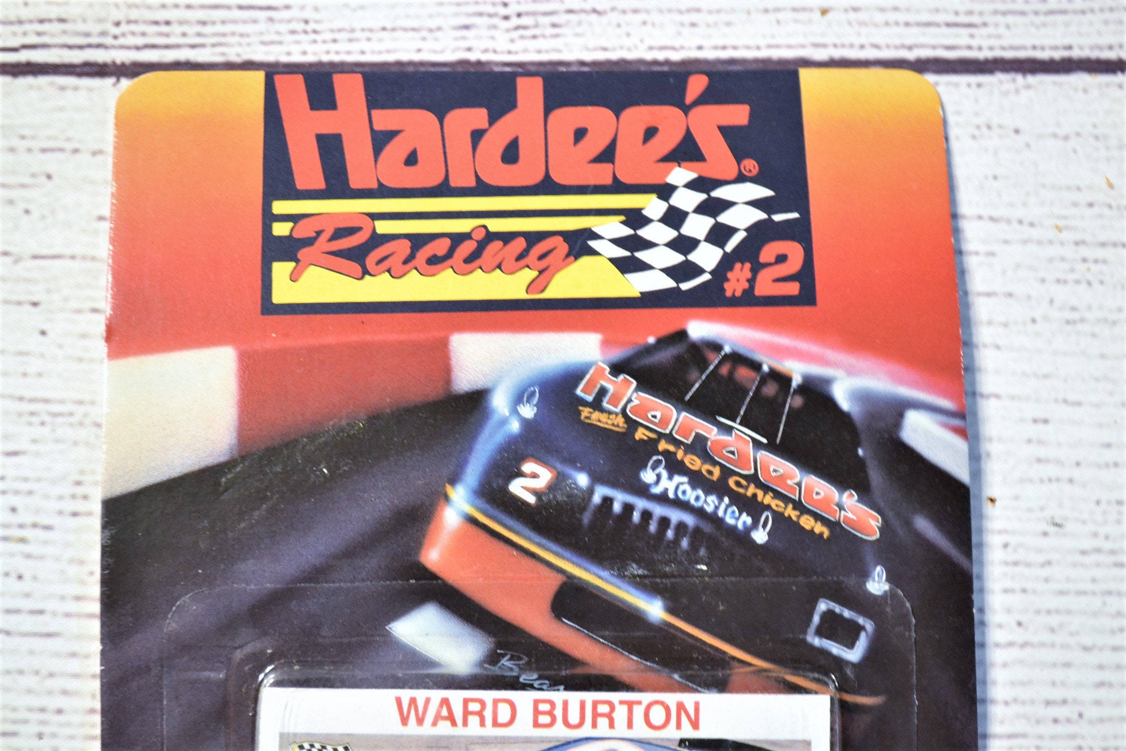 Vintage Ward Burton Diecast Car Trading Card 2 Hardees Stock Car