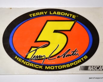 Vintage Terry Labonte No 5 Sticker Decal Hendricks Motorsports NASCAR Memorabilia PanchosPorch