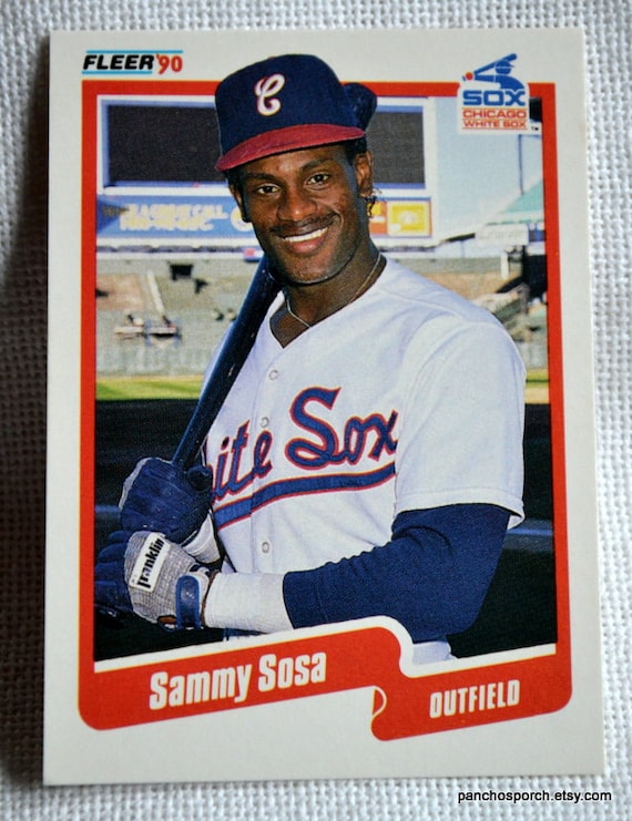 Sammy Sosa Rookie Card: 1990 Fleer No. 548, Chicago White Sox - Etsy