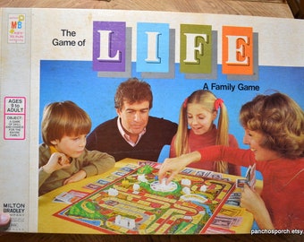 Vintage Game of Life Board Game 1977 Complete Milton Bradley Family Game Night Original Box Childhood Memory PanchosPorch